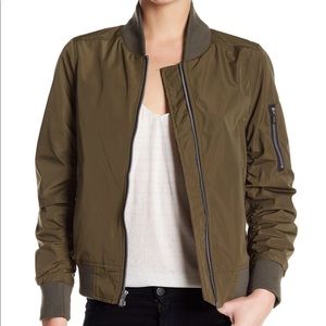 Rachel Roy green utility bomber jacket